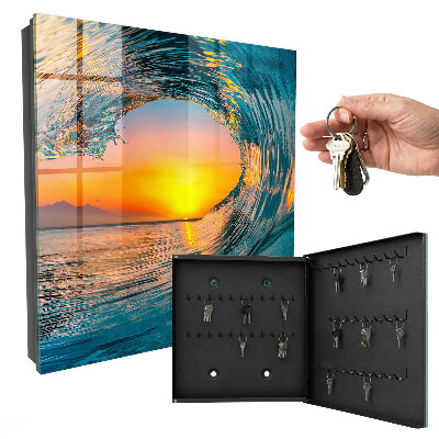 Key cabinet for wall Western wave