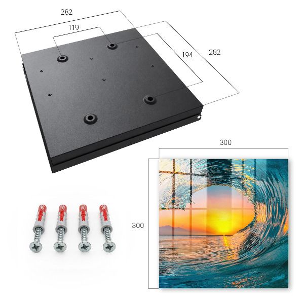 Key cabinet for wall Western wave