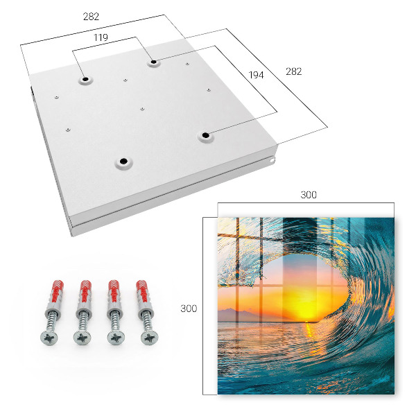 Key cabinet for wall Western wave