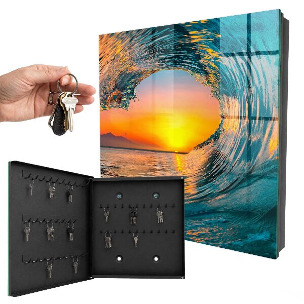 Key cabinet for wall Western wave