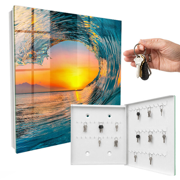 Key cabinet for wall Western wave