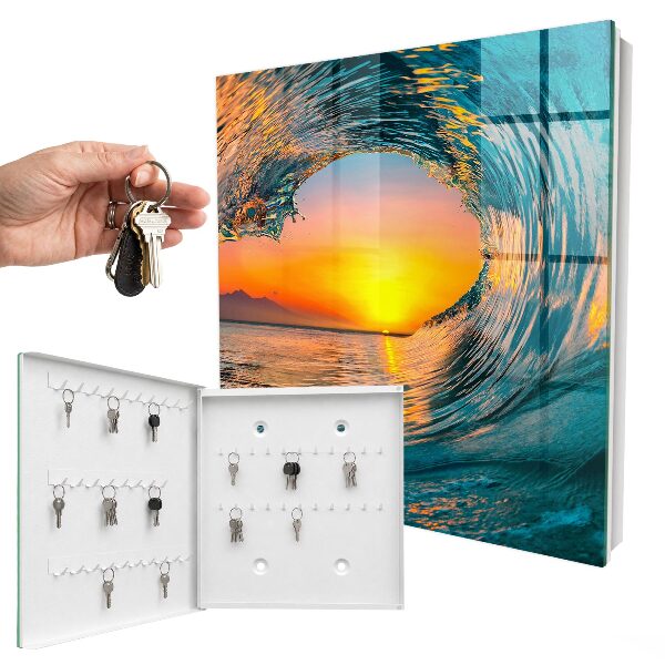 Key cabinet for wall Western wave