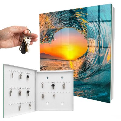Key cabinet for wall Western wave