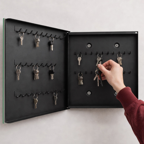 Key storage box Grasses at dawn