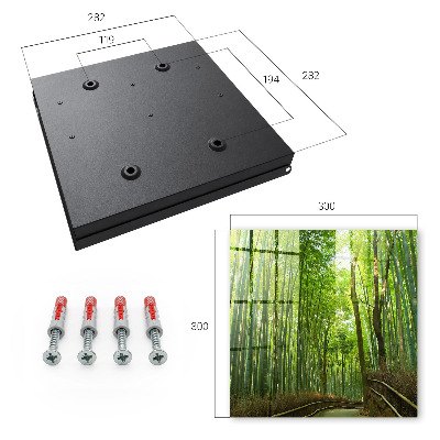 Key cabinet for wall Bamboo rug