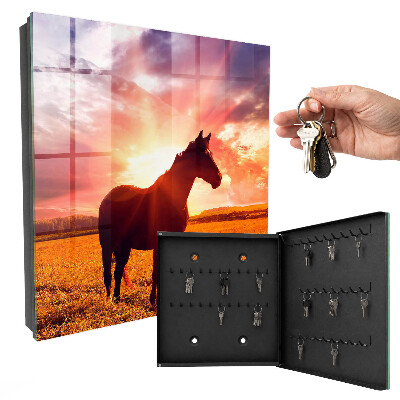 Key storage box Horse in the sun