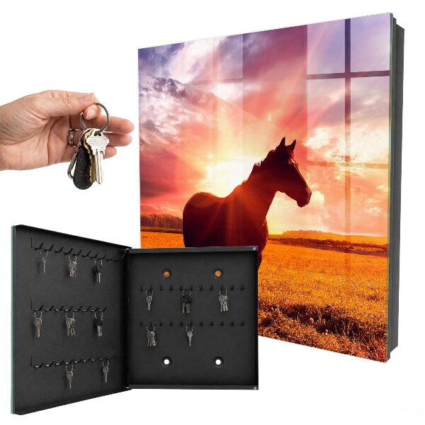 Key storage box Horse in the sun