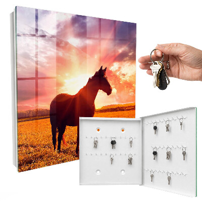 Key storage box Horse in the sun