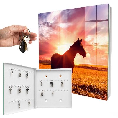 Key storage box Horse in the sun