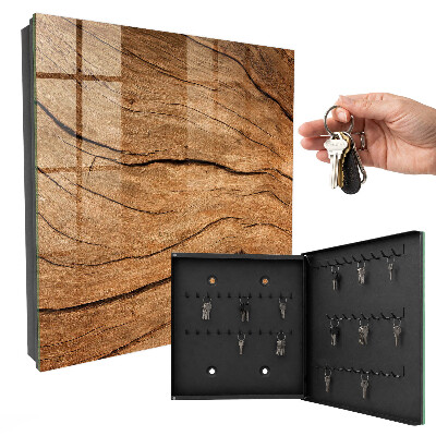 Key storage box Wooden texture