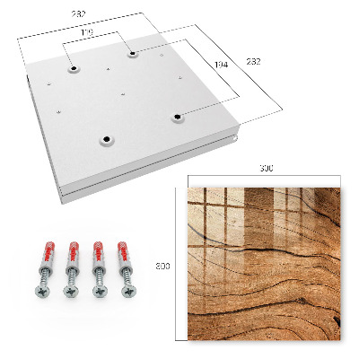 Key storage box Wooden texture