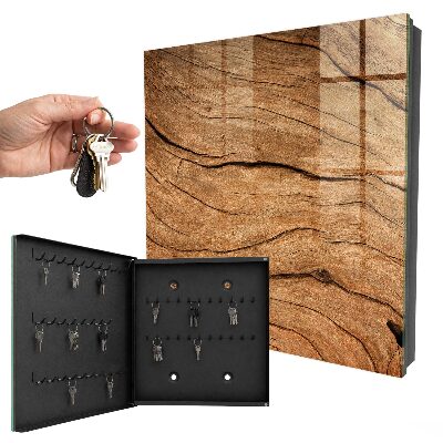 Key storage box Wooden texture
