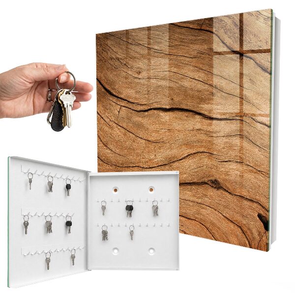 Key storage box Wooden texture
