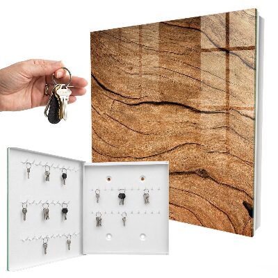 Key storage box Wooden texture