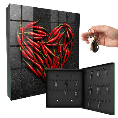 Key cabinet for wall Heart of pepper
