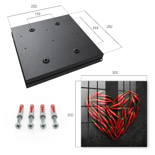 Key cabinet for wall Heart of pepper