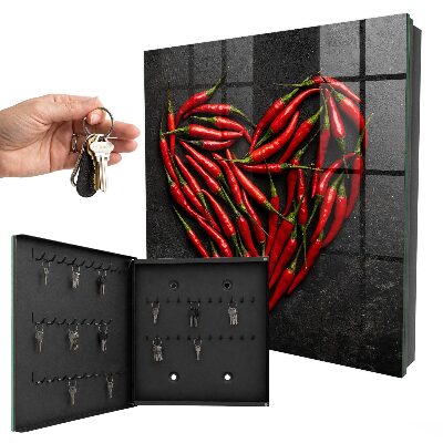 Key cabinet for wall Heart of pepper
