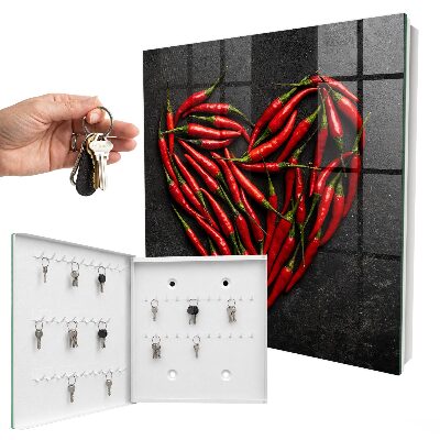 Key cabinet for wall Heart of pepper