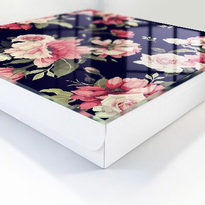 Key cabinet for wall Romantic flowers