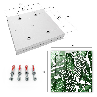 Key storage box Plant patterns
