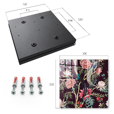 Key cabinet for wall Flowers and birds