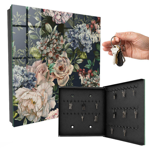 Key box Floral pattern