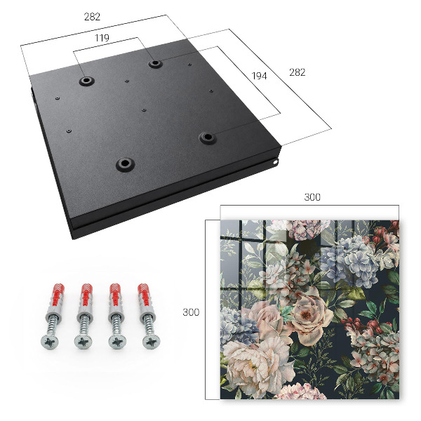 Key box Floral pattern