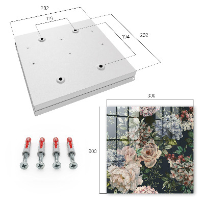 Key box Floral pattern