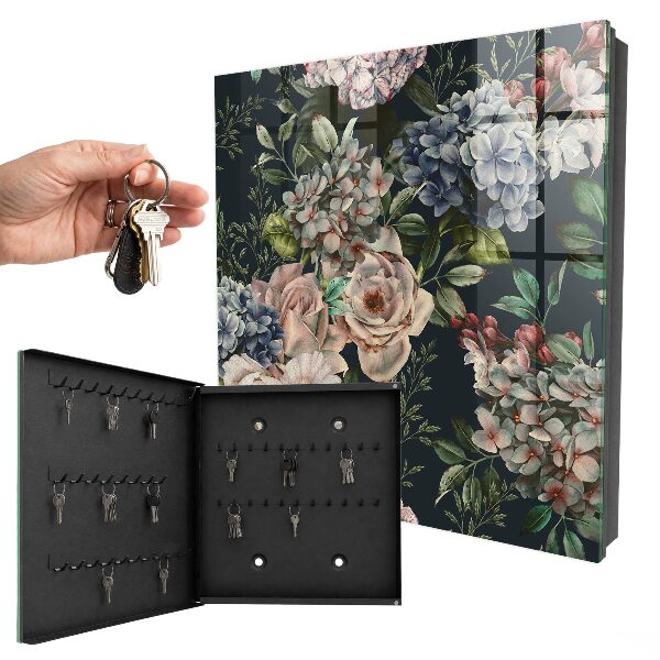 Key box Floral pattern
