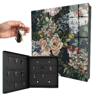 Key box Floral pattern