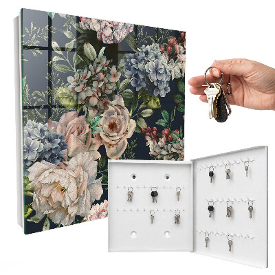Key box Floral pattern