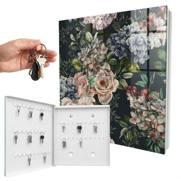 Key box Floral pattern