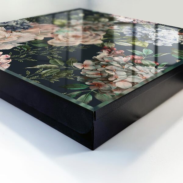 Key box Floral pattern