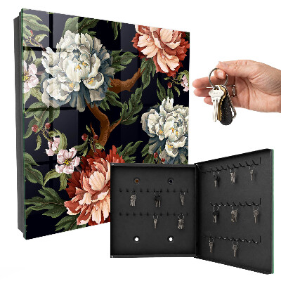 Key cabinet for wall Flowers of nature