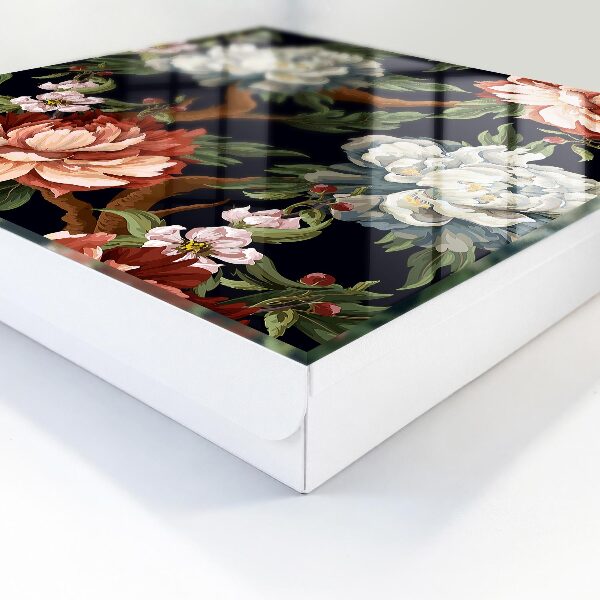 Key cabinet for wall Flowers of nature