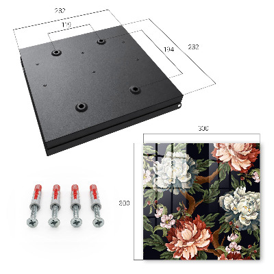 Key cabinet for wall Flowers of nature