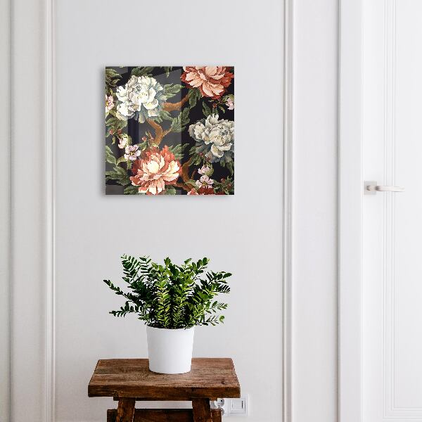 Key cabinet for wall Flowers of nature