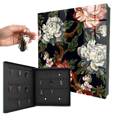 Key cabinet for wall Flowers of nature