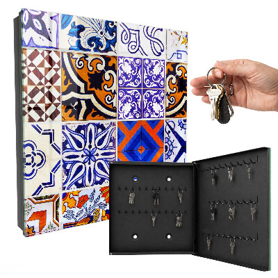 Key storage box Colorful tiles