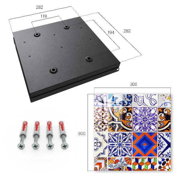 Key storage box Colorful tiles