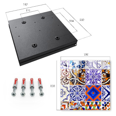 Key storage box Colorful tiles
