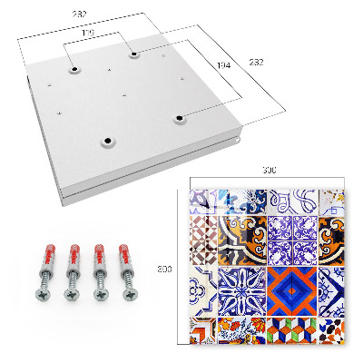 Key storage box Colorful tiles