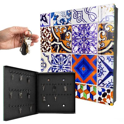 Key storage box Colorful tiles
