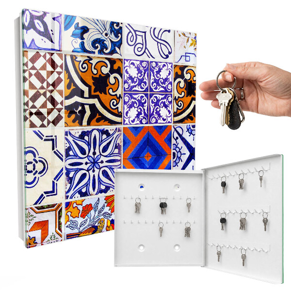 Key storage box Colorful tiles
