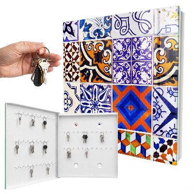 Key storage box Colorful tiles