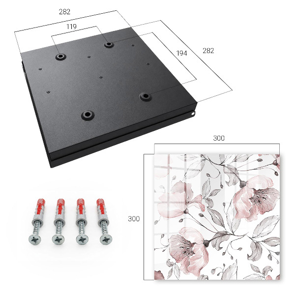 Key cabinet for wall Romantic pattern