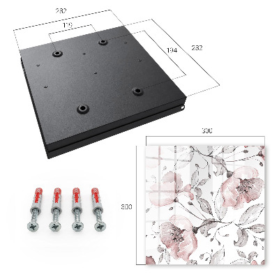 Key cabinet for wall Romantic pattern