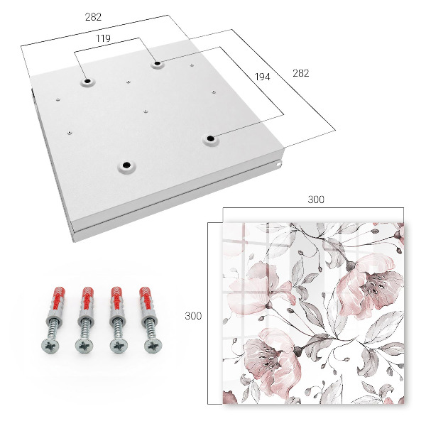 Key cabinet for wall Romantic pattern