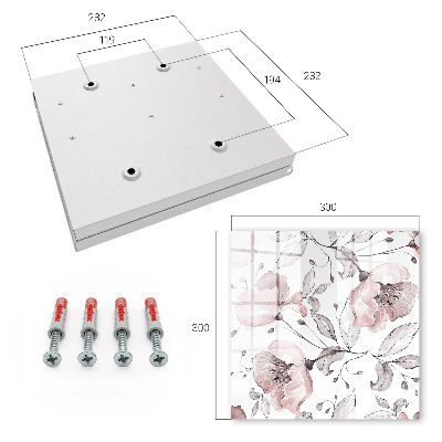Key cabinet for wall Romantic pattern
