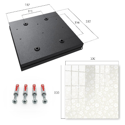 Key box Floral pattern